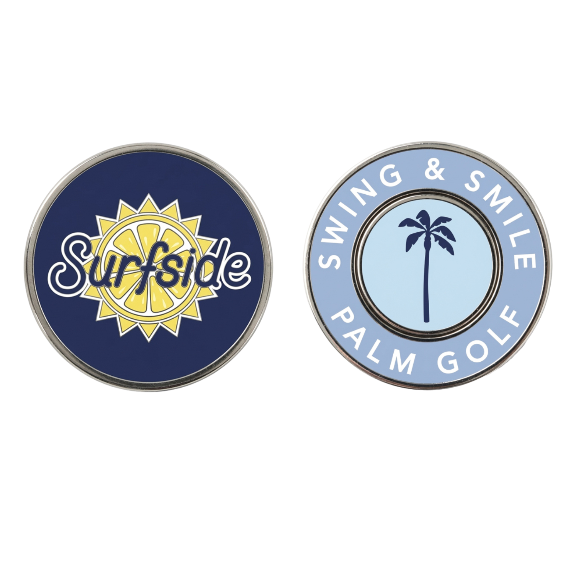 Alternative view of Surfside X Palm Golf Co. Ball Marker