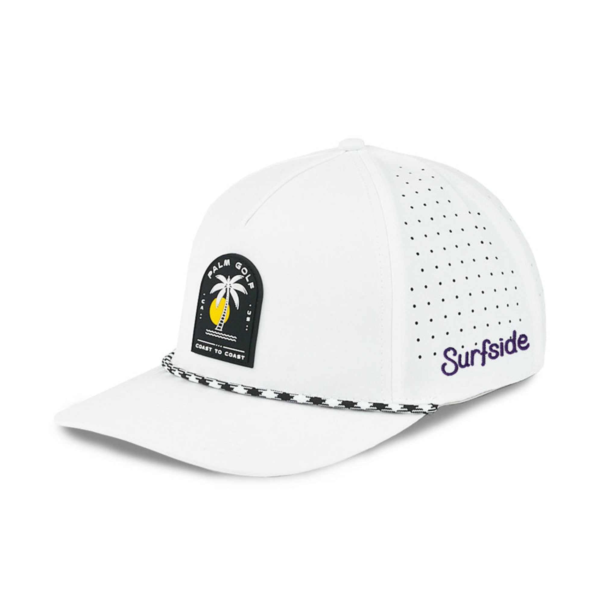 Surfside X Palm Golf Co. Coast to Coast Snapback - Blackberry Half & Half Colorway