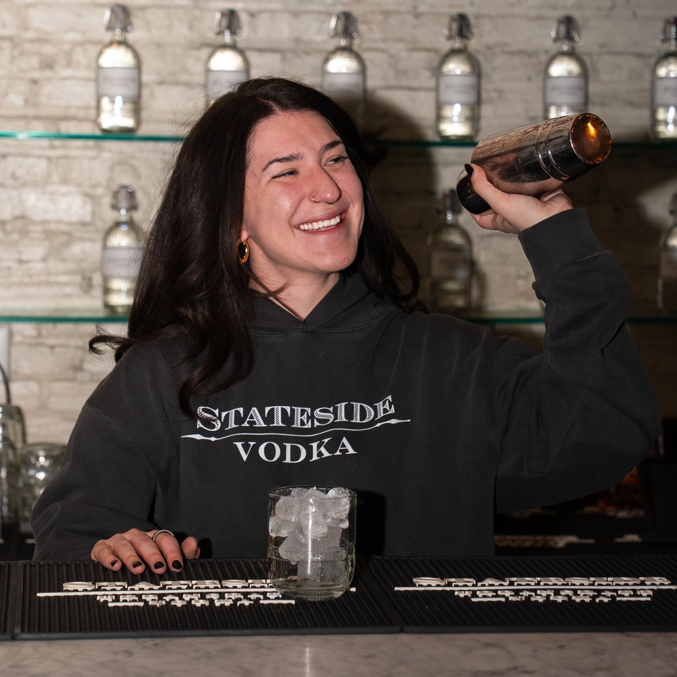 Alternative view of Stateside Vodka Bar Sign Hoodie