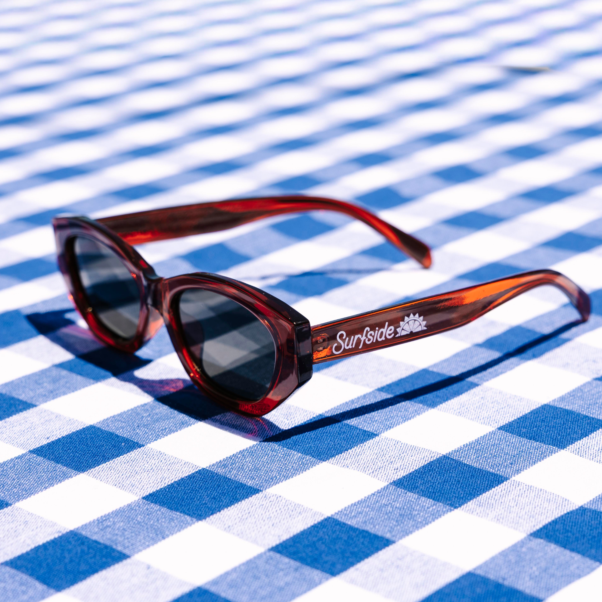 Alternative view of Surfside Red Cat Eye Sunglasses