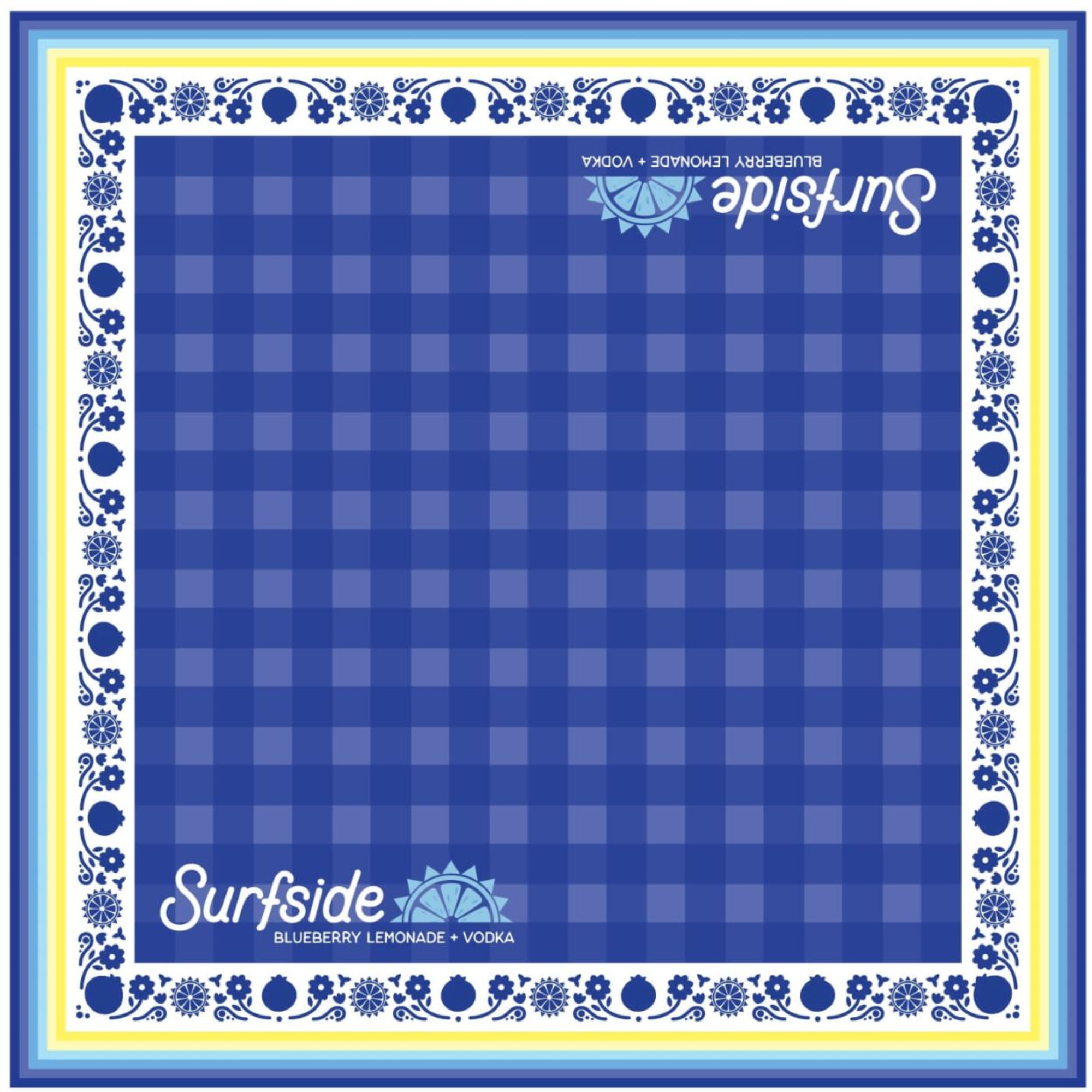 Surfside Satin Blueberry Lemonade Bandana