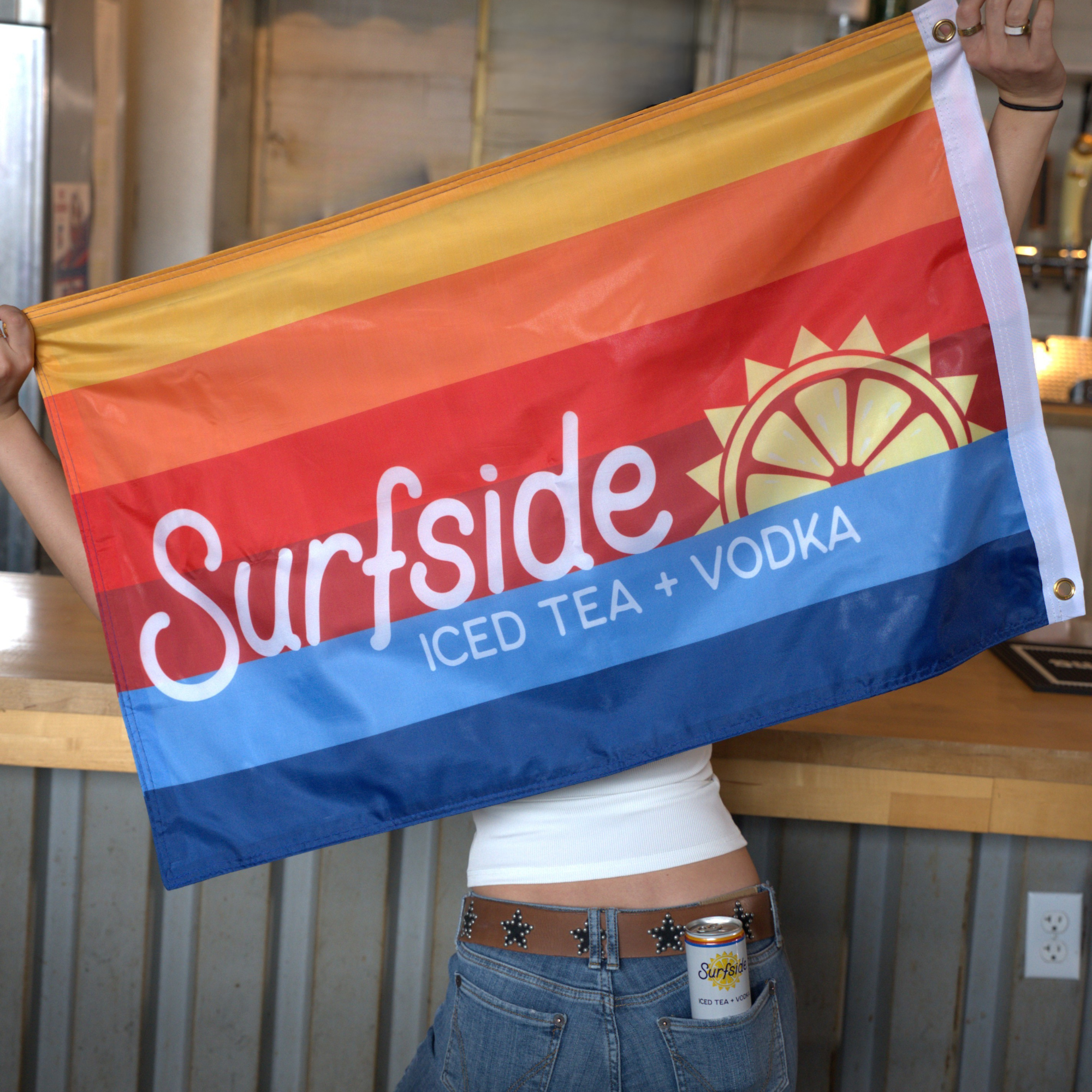 Surfside Sunset Stripes Flag