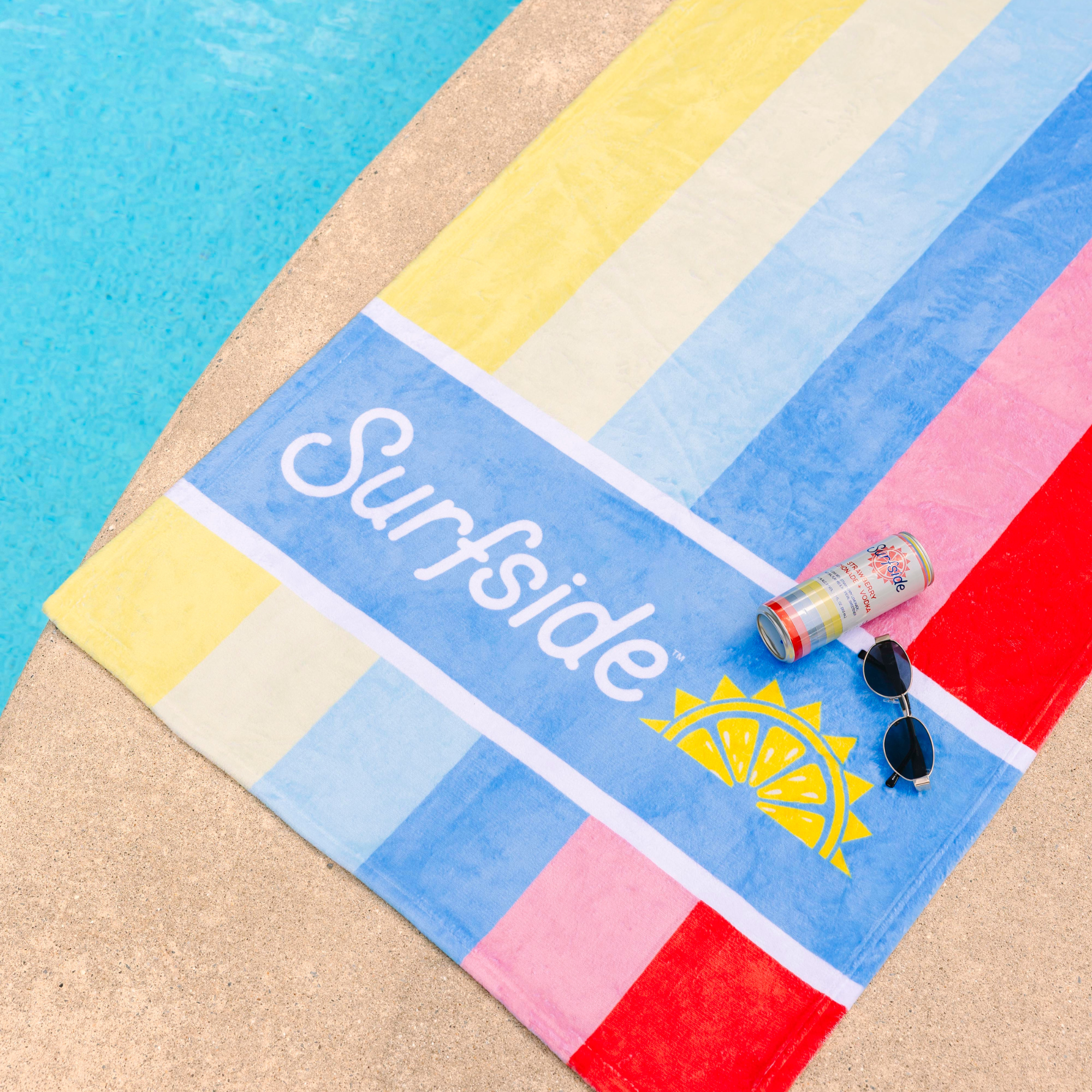 Surfside Strawberry Lemonade Beach Towel