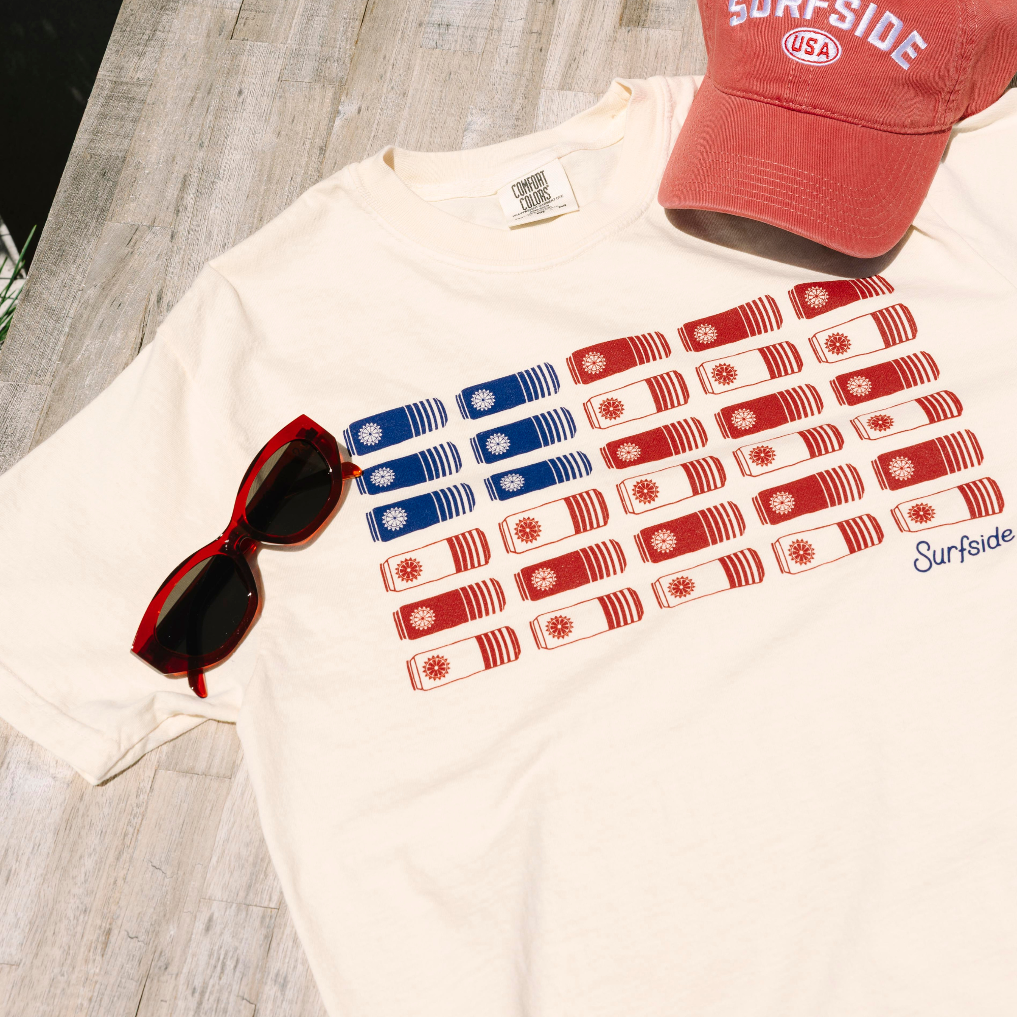 Alternative view of Surfside Can Flag T-Shirt